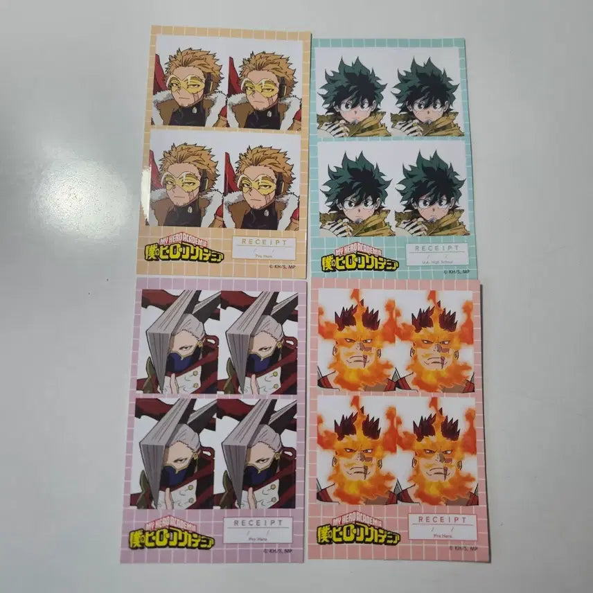 [BUNJANG] My Hero Academia Stickers - Endeavor, Hawks, Midoriya Bundle / 나의히어로아카데미아히로아카나히아 증명사진 일괄 스티커 엔데버호크스미도리야