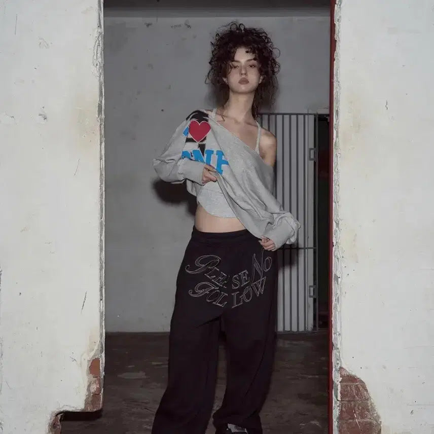 [BUNJANG] Please Follow Wide Jogger Pants / 플리즈노팔로우 와이드 조거팬츠