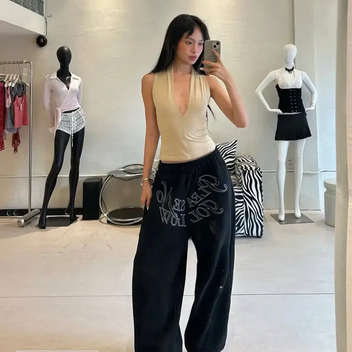 [BUNJANG] Please Follow Wide Jogger Pants / 플리즈노팔로우 와이드 조거팬츠