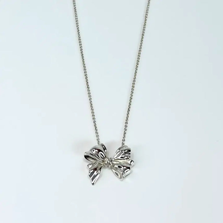 [SOLD OUT] [새상품급/풀구성] 티파니앤코 리본 보우 펜던트 실버 목걸이