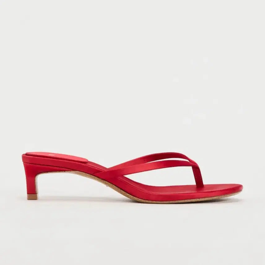 [BUNJANG] ZARA Kitten Heel Thong Sandals Red Size 38 / ZARA 자라 키튼힐 쪼리 샌들 레드 38