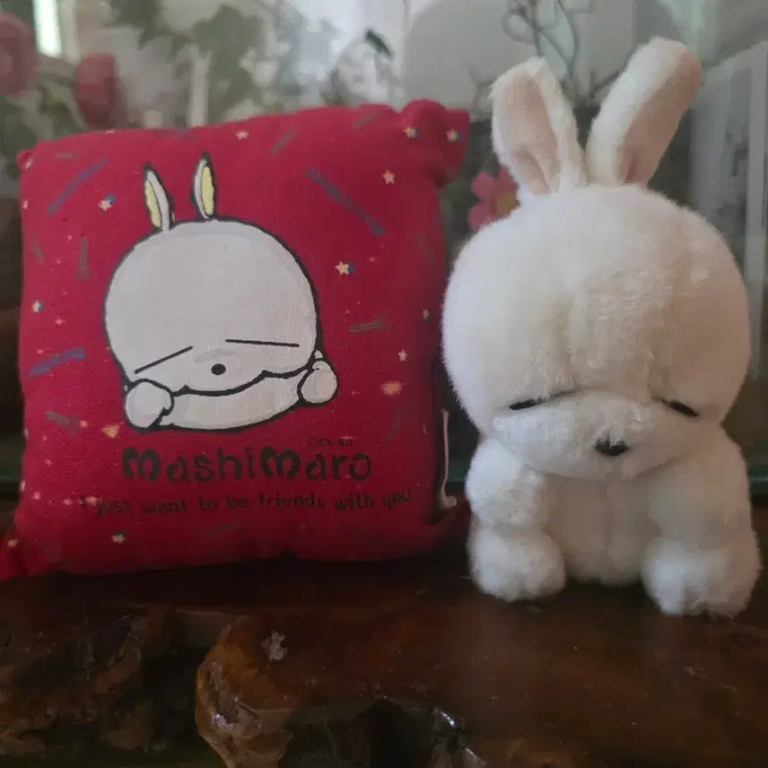 [BUNJANG] Vintage Marshmallow Mini Cushion &amp; Doll Set (Genuine) / 옛날 마시마로인형, 미니쿠션(모두정품) 고전인형