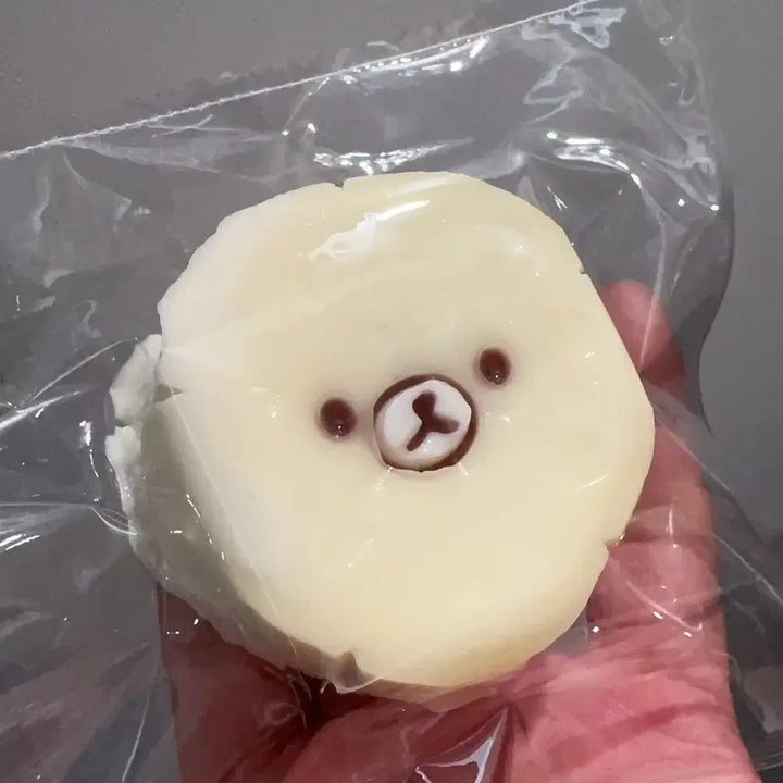 [BUNJANG] Rilakkuma Squishy Pouch Banana Pudding Bread / 타바스퀴시 리락쿠마 말랑이 콩바나나 리락쿠마 푸딩 말랑이 빵 크런치말랑이