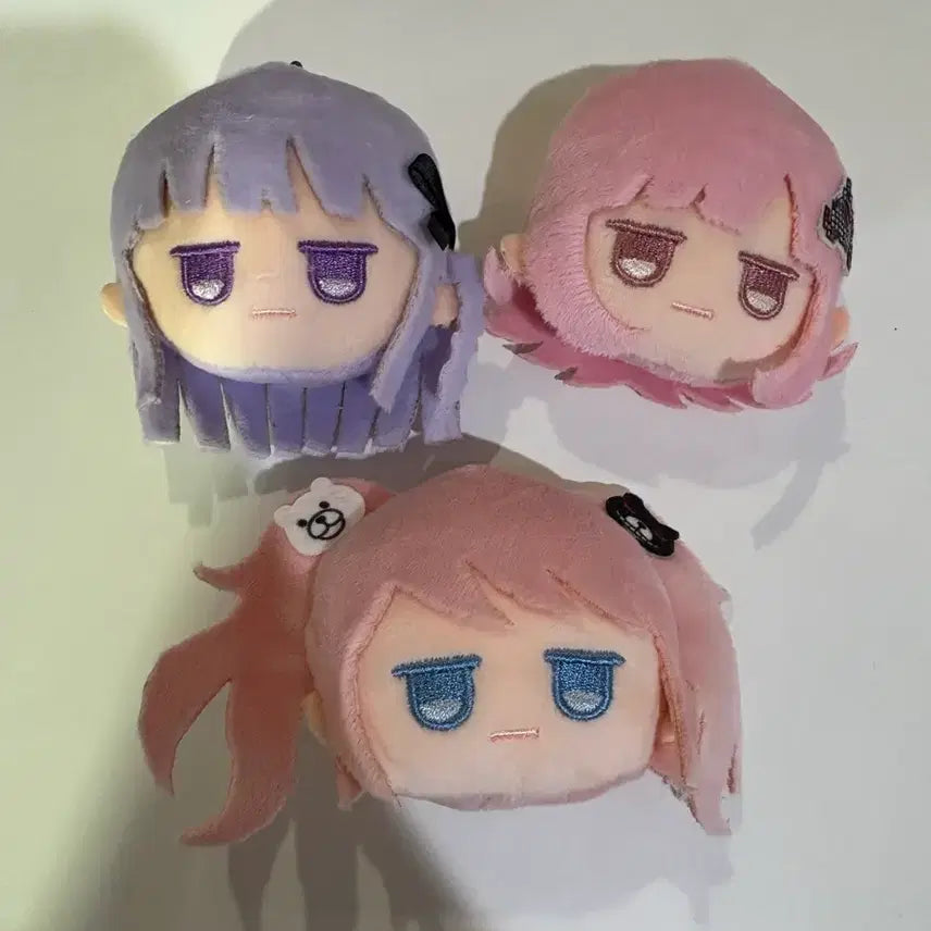 [BUNJANG] Danganronpa Face Plush Set Kirigiri, Enoshima, Nanami / 단간론파 페이스 인형 키리기리 에노시마 쥰코 나나미 일괄