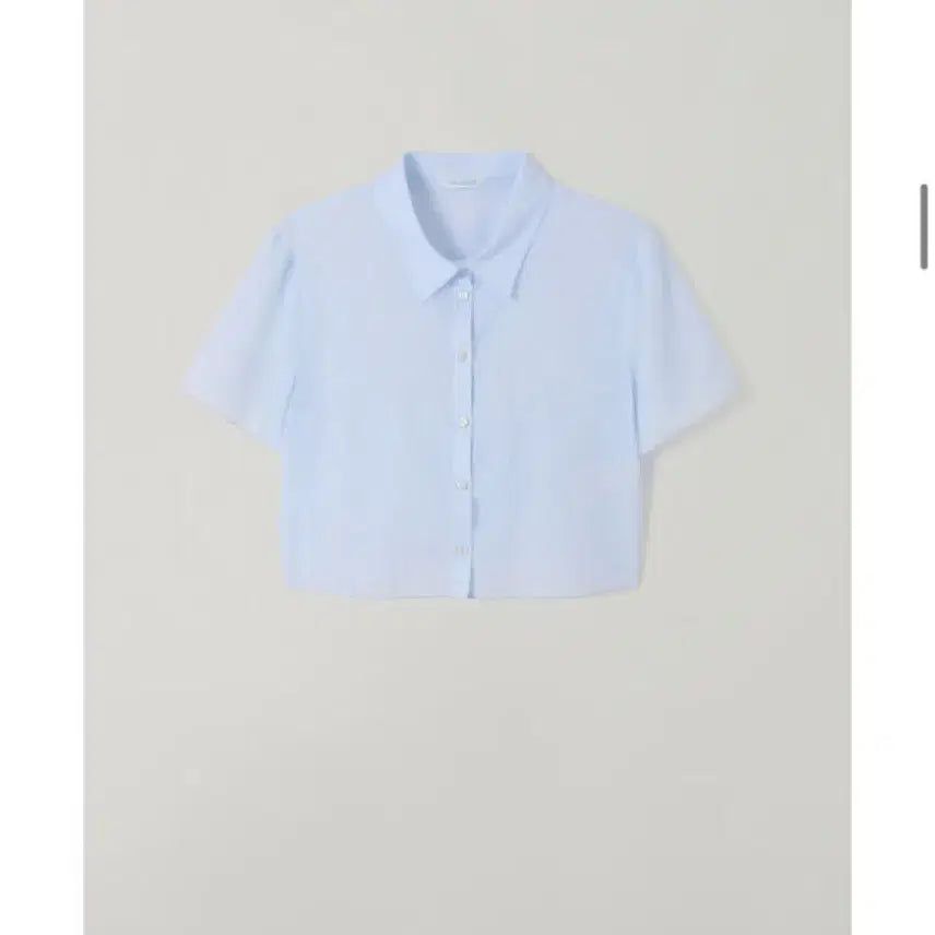 [BUNJANG] Tanatt Crop Stripe Shirt (Sky Blue) / 타낫 Crop stripe shirt (skyblue)