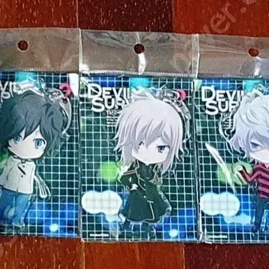 [BUNJANG] Devil Survivor 2 Acrylic Keyholder Set: Hibiki Kuze, Yamato Hotsuin, Dreadnought / 데빌 서바이버 2 아크릴 키 홀더 쿠제 히비키 호츠인 야마토 우려하는 자