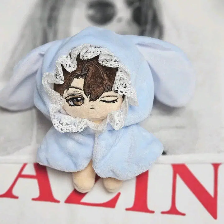 [BUNJANG] 10cm Doll Sky Blue Cape / 10cm 솜인형 하늘색 망토