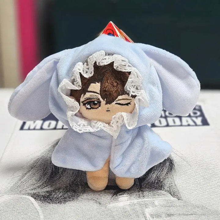 [BUNJANG] 10cm Doll Sky Blue Cape / 10cm 솜인형 하늘색 망토