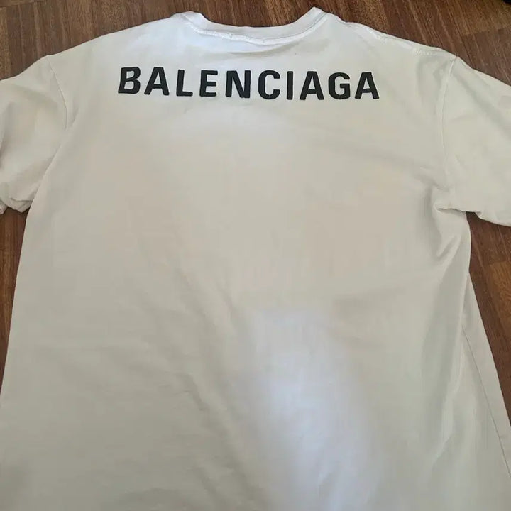 [BUNJANG] Balenciaga Back Logo Short Sleeve T-shirt White L / 발렌시아가 백로고 반팔 화이트 L