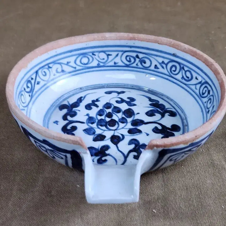 [BUNJANG] Chinese Celadon Lotus Motif Water Pot (Sook-woo) or Ink Stone (Yeonjeok) / 중국도자기 연꽃문 숙우또는 문방사우 연적