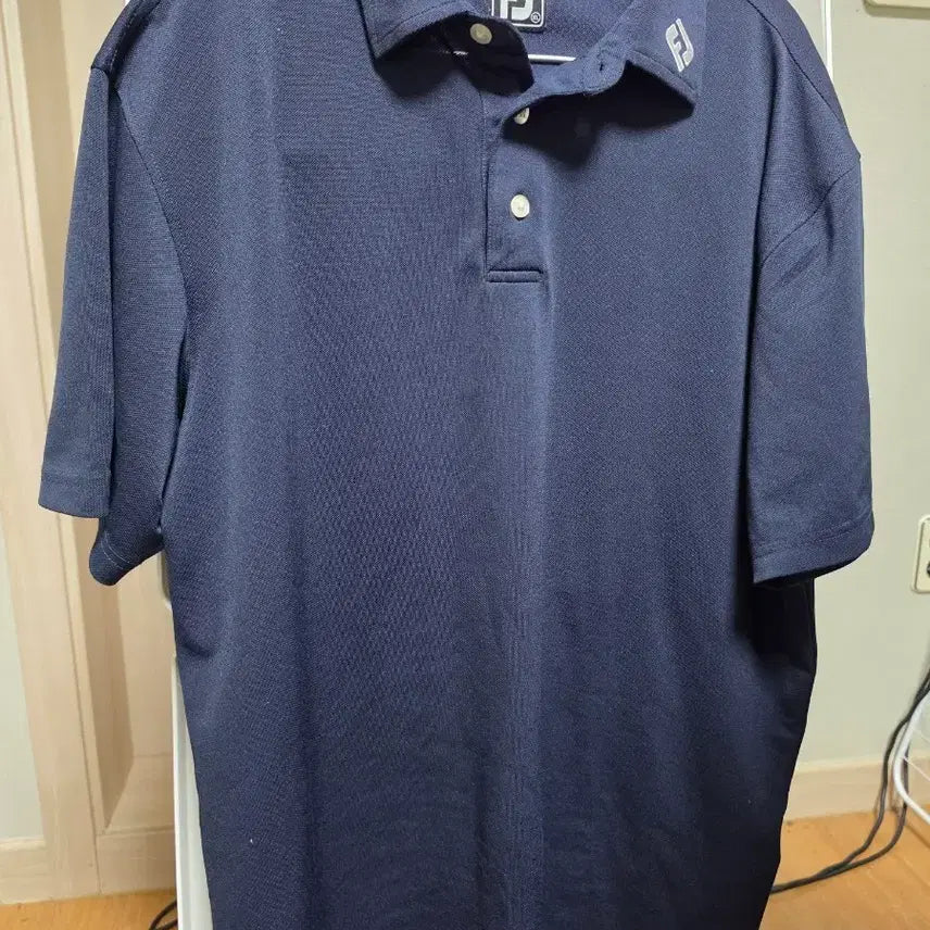[BUNJANG] Footjoy Navy Short Sleeve Polo Shirt / 풋조이 골프웨어 네이비 반팔 카라티