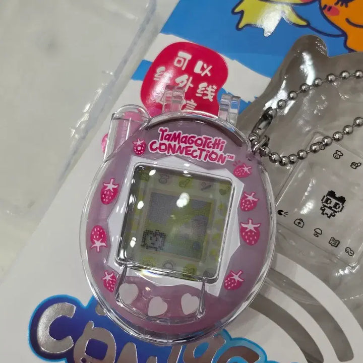 [BUNJANG] Tamagotchi Connection Strawberry Milk Shell + Full Cover Transparent Case / 다마고치 커넥션 딸기우유쉘+풀커버 투명케이스