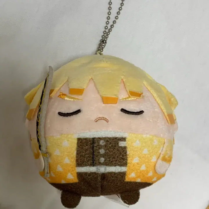 [BUNJANG] Demon Slayer Zenitsu FuwaKororin Plush Keychain - Authentic Japanese / 귀멸의 칼날 젠이츠 후와코로링 인형 키링 / 일본 정품