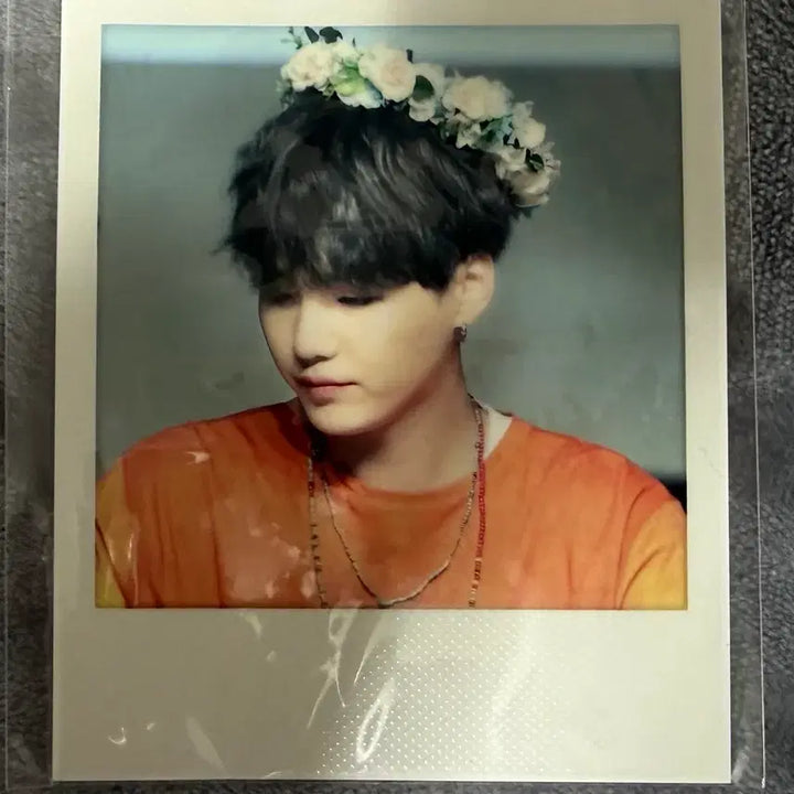 [BUNJANG] BTS Suga Photocard Flower Wreath / 방탄소년단 슈가 포토카드 꽃화관