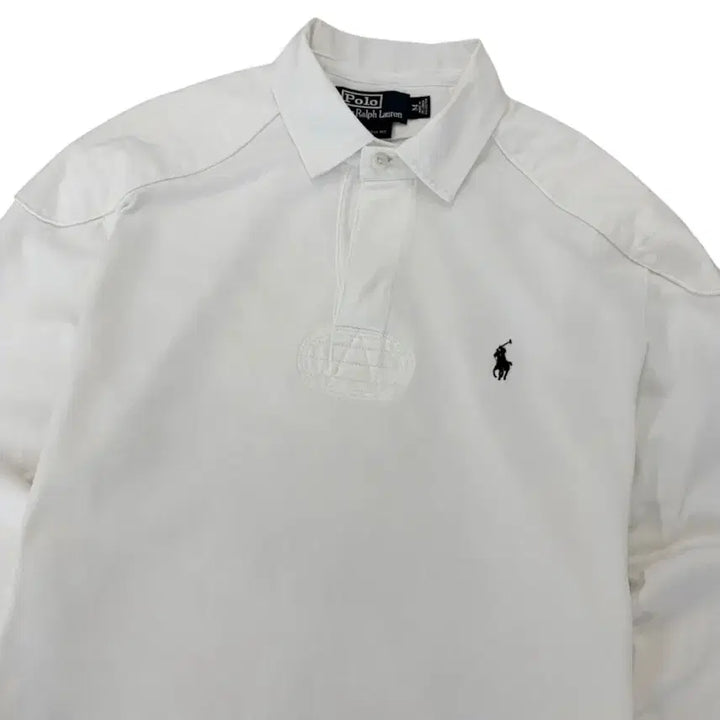 [BUNJANG] Polo Rugby T-Shirt White (M) / 폴로 럭비티셔츠 화이트 (M/국내95~100)