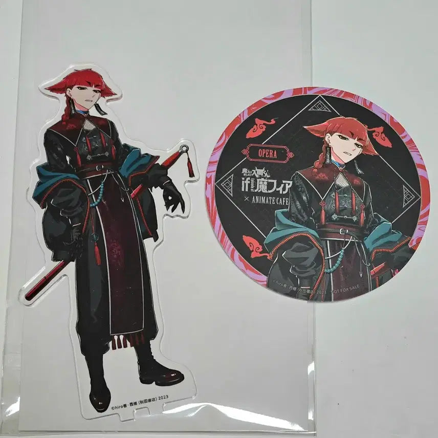 [BUNJANG] Mafia Akuyaku Nyumon Opera Acrylic Stand &amp; Coaster Set / 악입문 마피아 애니메이트 콜라보카페 오페라 아크릴스탠드 코스터
