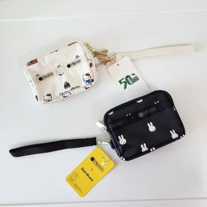 [BUNJANG] Lesportsac Authentic Hello Kitty Miffy 3-Tier Pouch Strap Wristlet Wallet / [레스포삭] 정품 키티 미피 3단 파우치 스트랩 손목 지갑