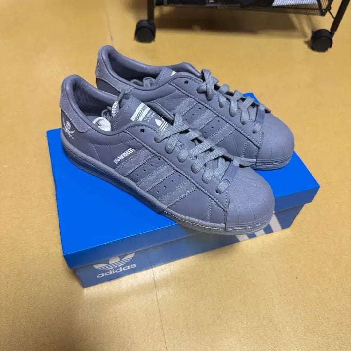 [BUNJANG] Adidas x Neighborhood Superstar 2024 Grey Cloud White Sneakers / 아디다스 x 네이버후드 슈퍼스타 2024 그레이 클라우드 화이트