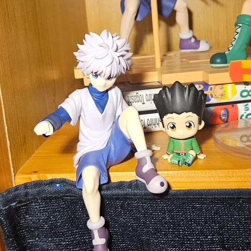 [BUNJANG] Hunter x Hunter Killua Noodle Stopper &amp; Gon Suwarasetai Figure Set / (택포 4.9)헌터X헌터 키르아 누들스토퍼, 곤 스와라세타이