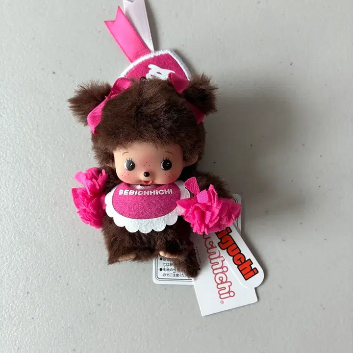 [BUNJANG] Authentic Monchhichi Bebechichi Cheerleader Pink Plush / (정품)몬치치 베베치치 치어리더