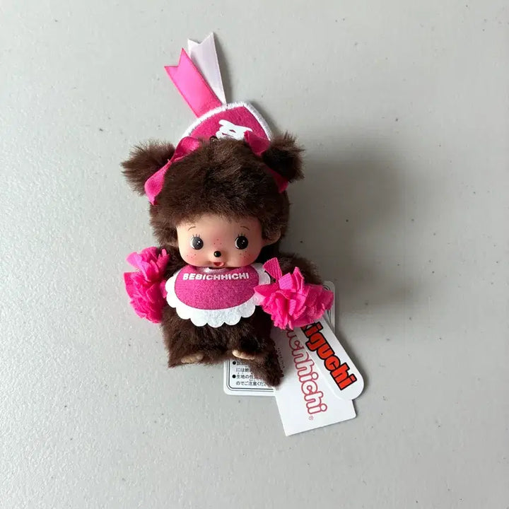 [BUNJANG] Authentic Monchhichi Bebechichi Cheerleader Pink Plush / (정품)몬치치 베베치치 치어리더