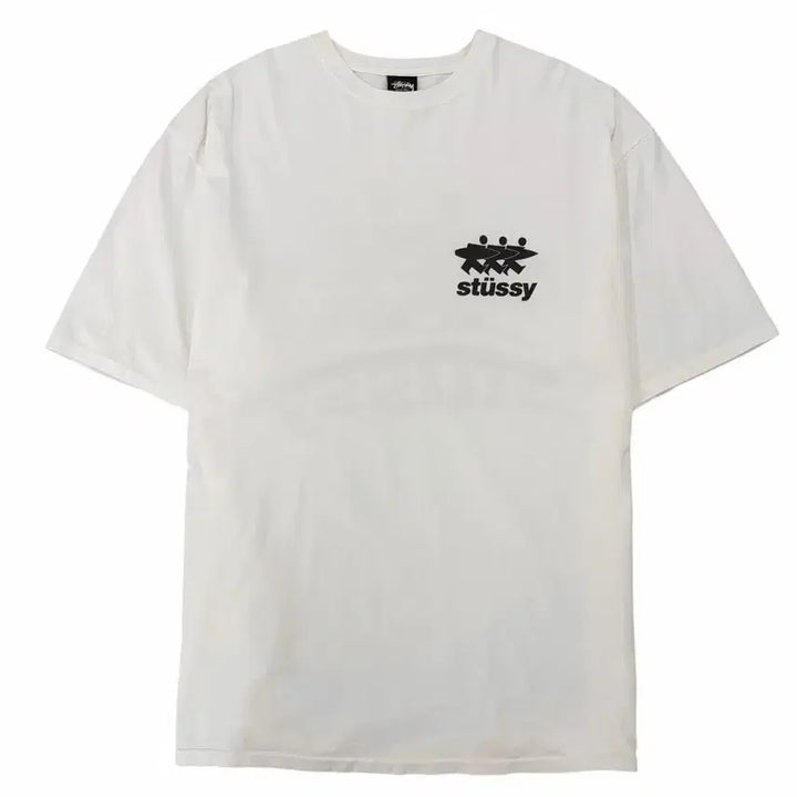 [BUNJANG] Stussy Surf Work Surfman T-Shirt White XL / 스투시 서프워크 서프맨 반팔 티셔츠 화이트 (XL)