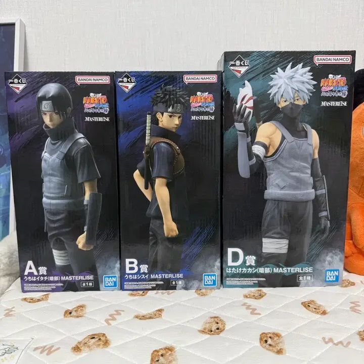 [BUNJANG] Bandai Ichiban Kuji Naruto - Itachi A, Shisui B, Kakashi D Figure Bundle Set / (무료배송) 나루토 제일복권 이타치 A,시스이 B,카카시 D 일괄 팝니당