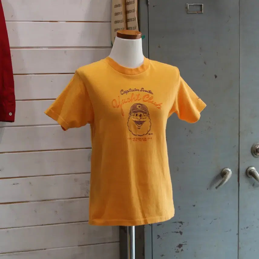 [BUNJANG] Captain Santa Embroidered Short Sleeve T-Shirt (Women&