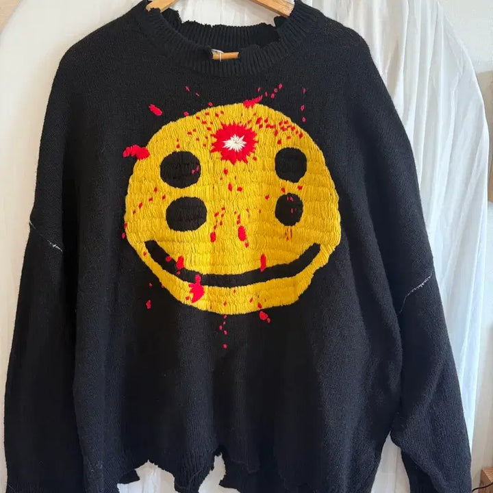 [BUNJANG] Saint Michael x CPFM Smile Knit Black XL / 세인트미카엘 x CPFM 스마일 니트 블랙 (XL)