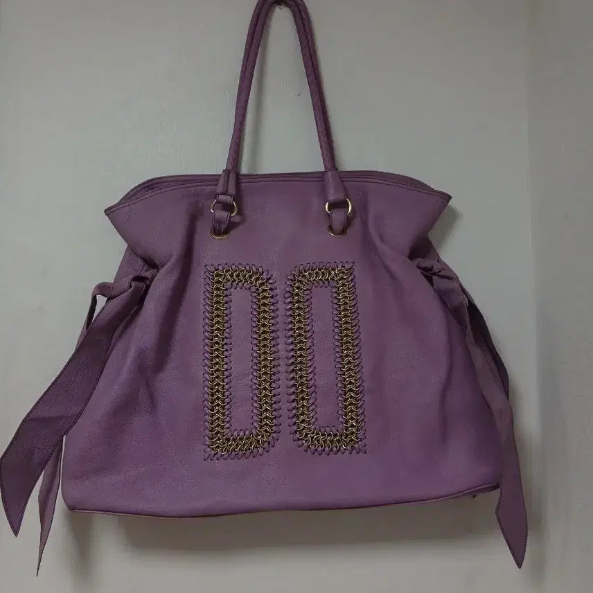 [BUNJANG] Purple Shoulder Bag with Chain Strap Detail / 보라색 숄더백 숄더 스트랩 디테일 50  37