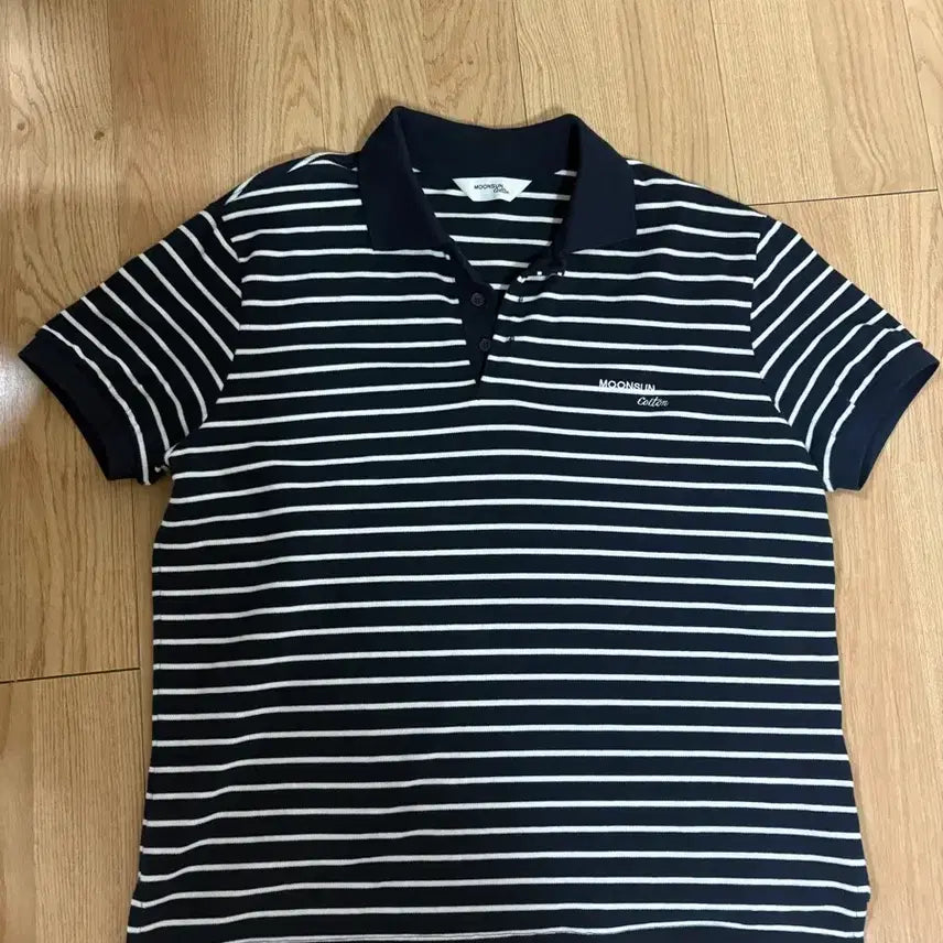 [BUNJANG] Munseon Striped Pique Short-Sleeve T-Shirt / 문선 스트라이프 pk 반팔