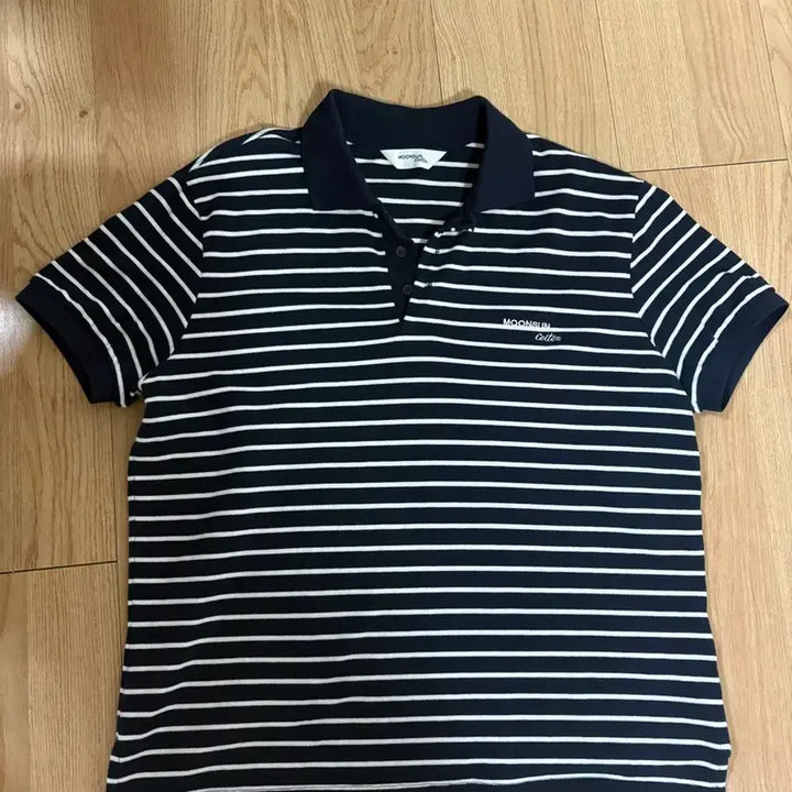 [BUNJANG] Munseon Striped Pique Short-Sleeve T-Shirt / 문선 스트라이프 pk 반팔