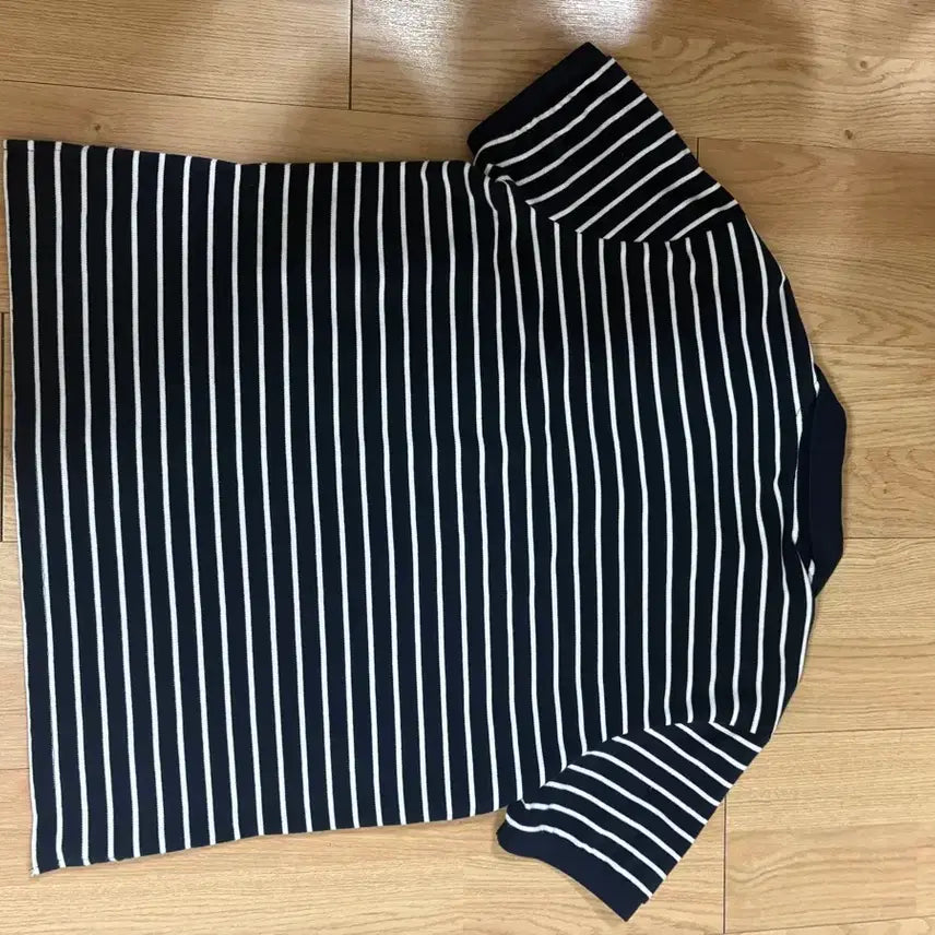 [BUNJANG] Munseon Striped Pique Short-Sleeve T-Shirt / 문선 스트라이프 pk 반팔