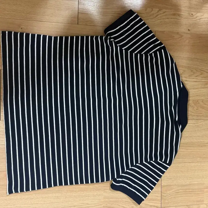 [BUNJANG] Munseon Striped Pique Short-Sleeve T-Shirt / 문선 스트라이프 pk 반팔