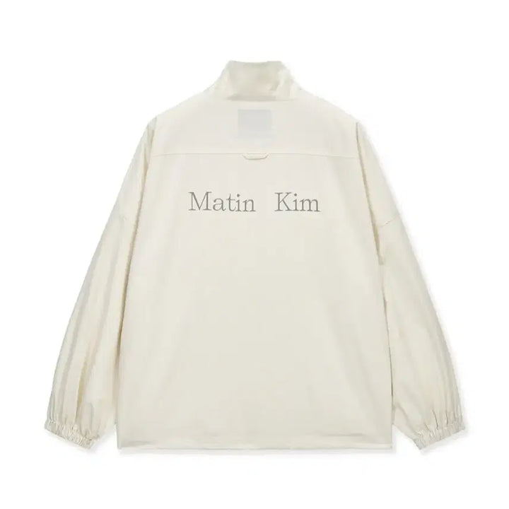 [BUNJANG] Matin Kim Back Logo High Neck Jumper - Cream / 마뗑킴 (백로고하이넥점퍼) - 크림
