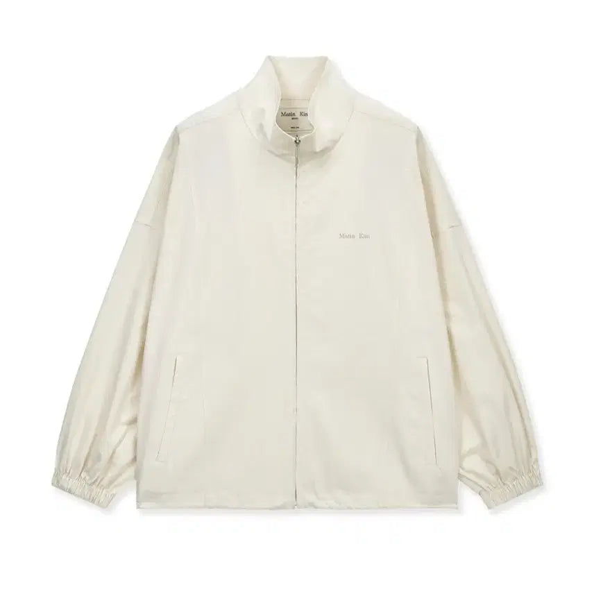 [BUNJANG] Matin Kim Back Logo High Neck Jumper - Cream / 마뗑킴 (백로고하이넥점퍼) - 크림