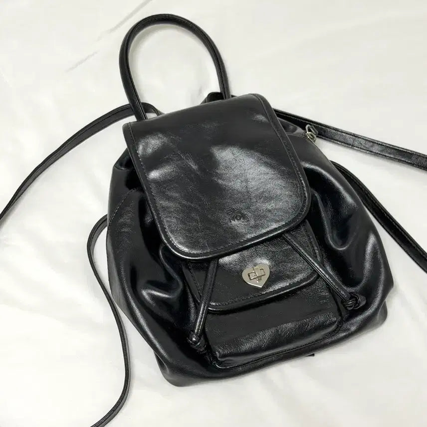[BUNJANG] ELNOI In The Bag Black Mini Backpack / 엘노이 인더백 블랙 미니 백팩