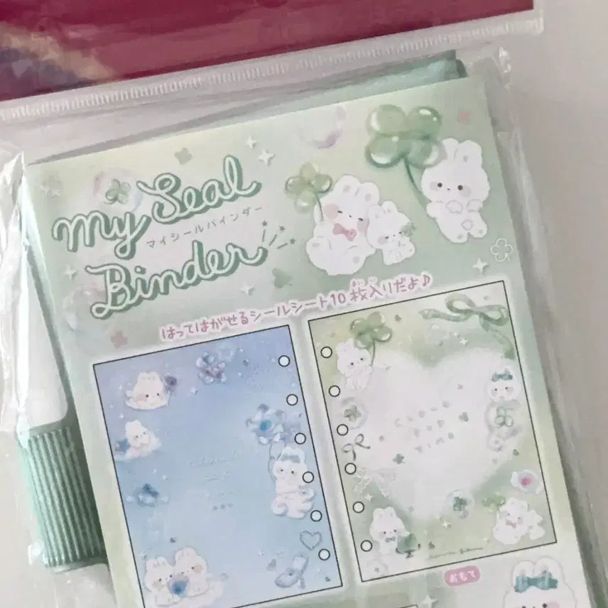[BUNJANG] Clover Usagi Lucky Rabbit 6-Ring Binder with Inserts (Japan Authentic) / 속지포함) 행운 토끼 씰 바인더 일본정품 클로버 우사기 6공 봉봉드롭