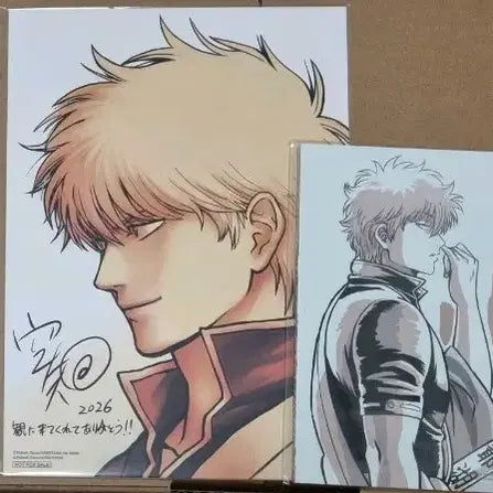 [BUNJANG] Gintama Yoshikawa Special Illustration Board + Accordion Postcard Set / 은혼 요시와라 특전 3주차 소라치 일러스트보드 +4주차 아코디언엽서 일괄