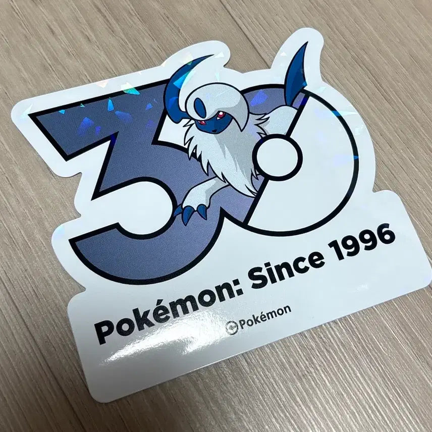 [BUNJANG] Pokemon 30th Anniversary Absol Logo Sticker Holographic / 포켓몬 30주년 로고스티커 앱솔