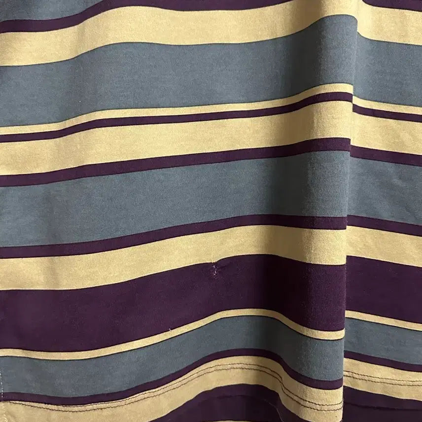 [BUNJANG] Wooyoungmi Limited Edition Back Logo Stripe Short Sleeve T-Shirt (Size 44) / [44] 우영미 도산 한정 백로고 스트라이프 반팔