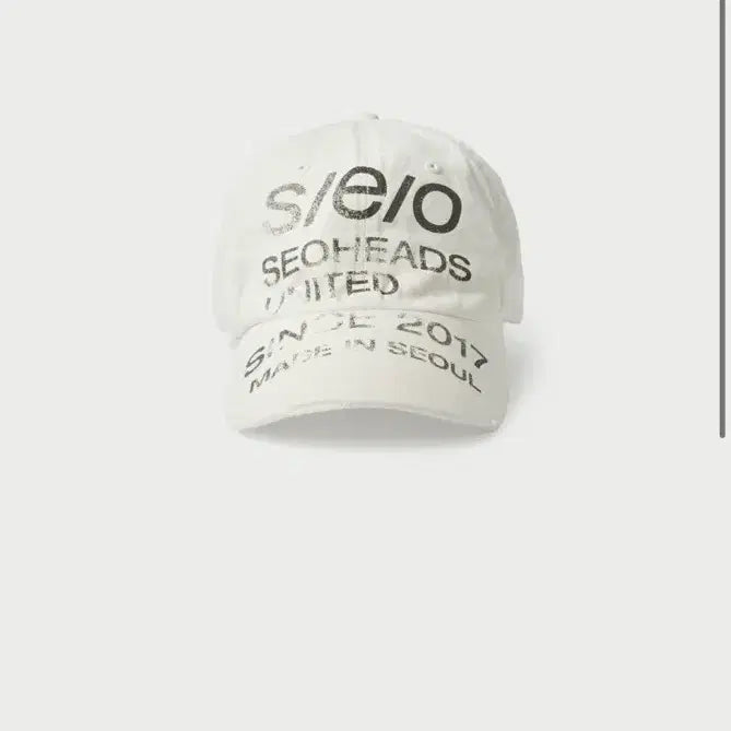[BUNJANG] SEO Distressed Vintage Cap Ecru / seo S/E/O 디스트레스드 빈티지 캡 에크루 모자