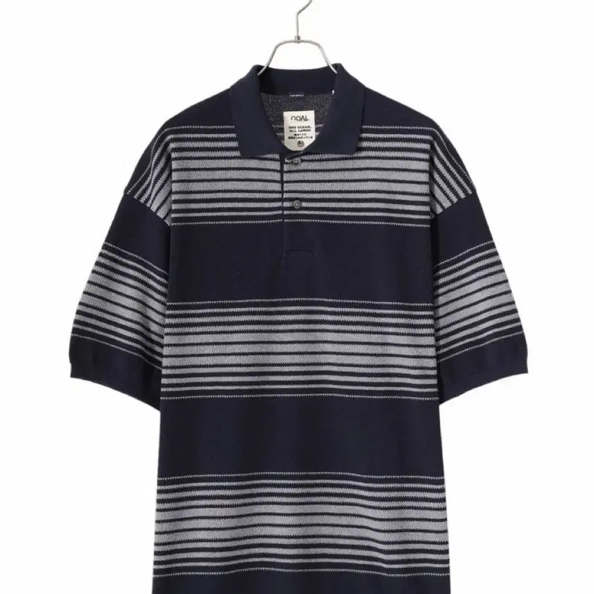 [BUNJANG] Nanamica Striped Polo Shirt Navy L / 나나미카 스트라이프 폴로셔츠 네이비 L 판매합니다.(새상품)