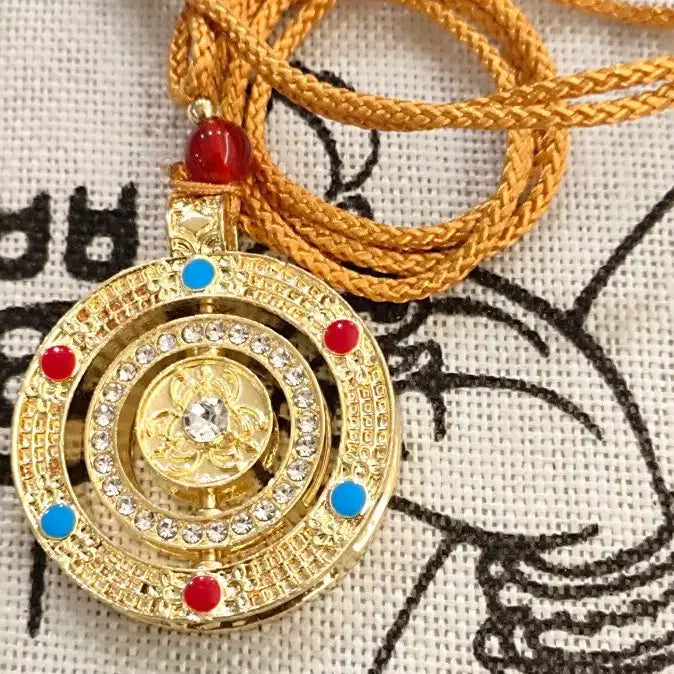 [BUNJANG] Gold Spinning Pendant Necklace / 금색 회전 펜던트 목걸이/고리
