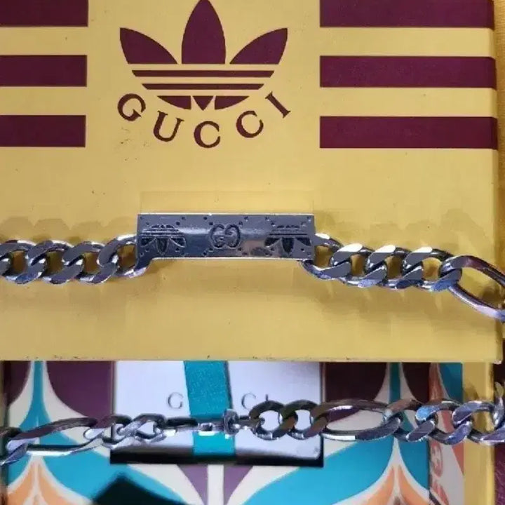 [BUNJANG] Gucci x Adidas Collaboration Chain Necklace (Limited Edition) / 구찌 아디다스 콜라보 실버 체인 목걸이(한정판)