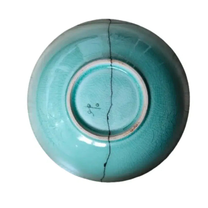 [BUNJANG] Shin Sang-ho Celadon Porcelain Water Basin with Kintsugi Repair / 사군자문 퇴수기 신상호 도예가님