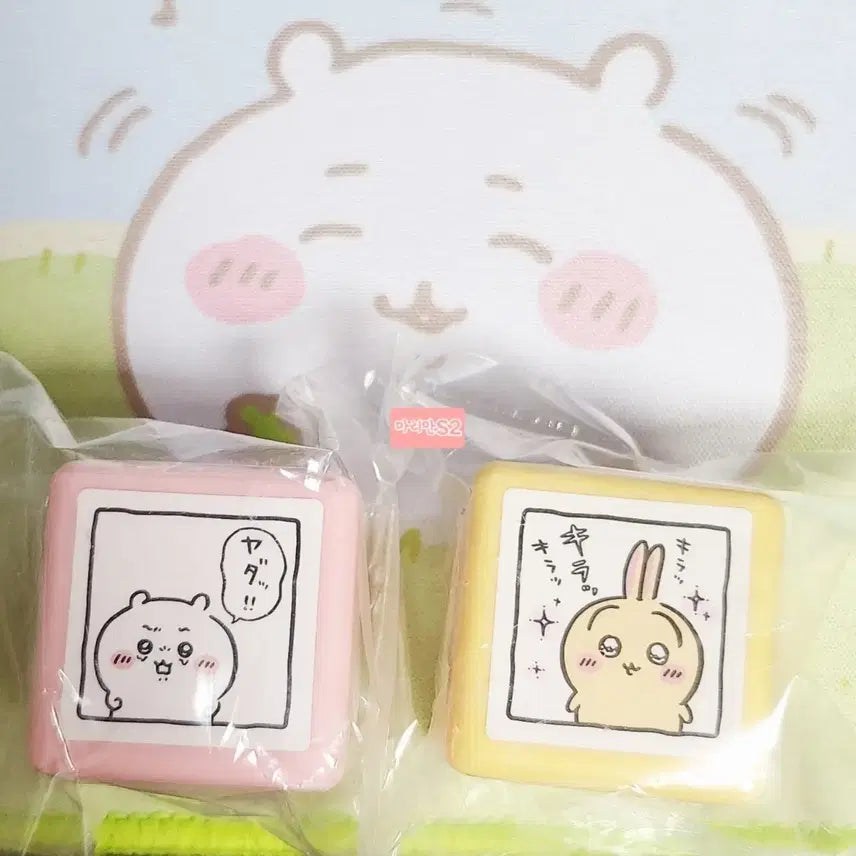 [BUNJANG] Chiikawa Usagi Double Stamp Gacha Set / [미개봉] 치이카와 더블 스탬프 가챠 치이카와 우사기 2종 세트