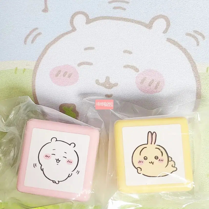 [BUNJANG] Chiikawa Usagi Double Stamp Gacha Set / [미개봉] 치이카와 더블 스탬프 가챠 치이카와 우사기 2종 세트