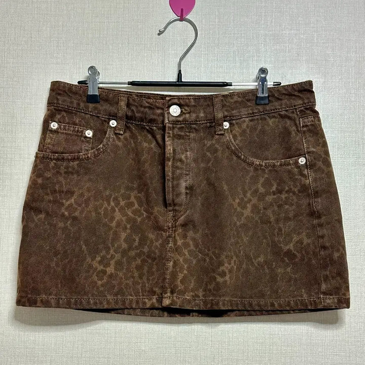 [BUNJANG] ZARA Animal Print Mini Skirt Deep Brown M / ZARA 애니멀 프린트 스커트 딥 브라운 M