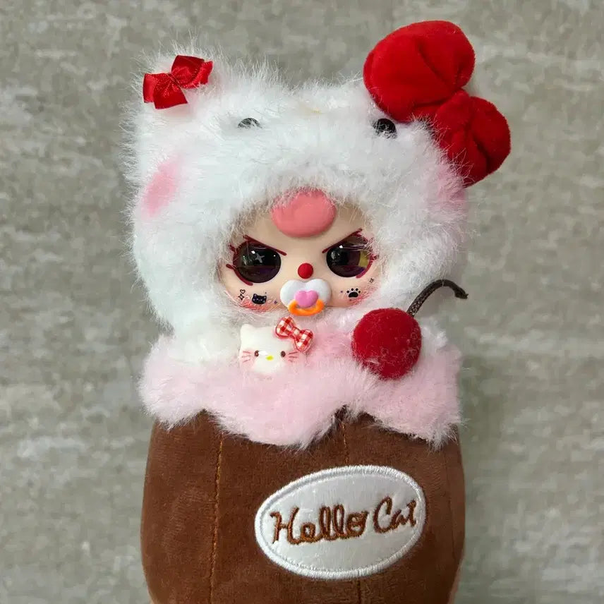 [BUNJANG] Baby Three Kitty Custom Doll 80cm Pink / 베이비쓰리 키티커스텀 쪽쪽이 핑크이마 물눈 80인형